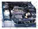 Рис. 1.2. Общий вид моторного отсека автомобиля Toyota Carina E с бензиновым