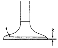 1. Контактная поверхность фаcки клапана (1) должна находиться посередине ширины