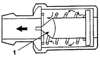 Клапан вентиляции картера (разрез)