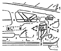 Стеклоподъемник передней двери (кузов хетчбек) (начало)