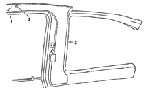Верхняя панель обивки задней боковой панели (кузов хетчбек)