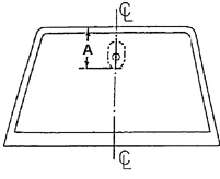 Разметка ветрового стекла для монтажа кронштейна зеркала заднего вида (начало)