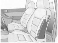 безопасности находятся в обшивке спинок передних (обратитесь к иллюстрации) сидений.