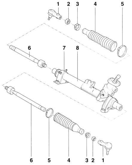наконечники тяг 1– наконечник рулевой тяги. Имеются левое и правое исполнения.