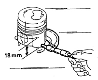 Измерение диаметра поршня на дизельном двигателе
