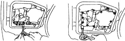9. Снимите механический клапан на коробке передач модели А132L (рисунок слева),