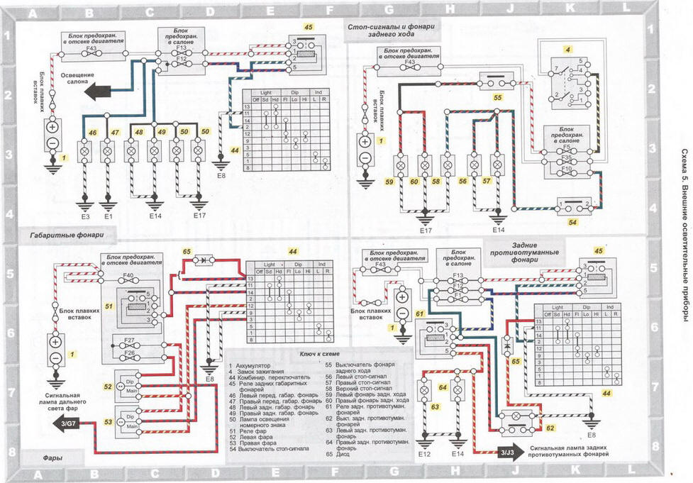 Схема 5. Внешние осветительные приборы