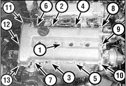 затяжки гаек крепления крышки головки цилиндров