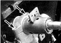 4. Для снятия блокирующего замка в сборе с выключателем зажигания высверлите