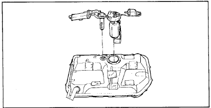 2. Отверните винты крепления датчика уровня топлива, затем снимите датчик с топливного