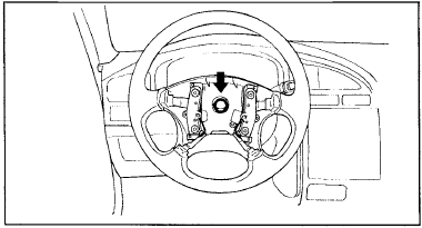 3. Отверните самоконтрящуюся гайку крепления рулевого колеса.