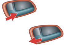 Запирание двери с помощью рукоятки на внутренней стороне двери (для 3-дверного