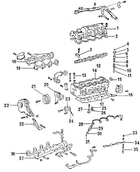 Монтажный чертеж головки цилиндров