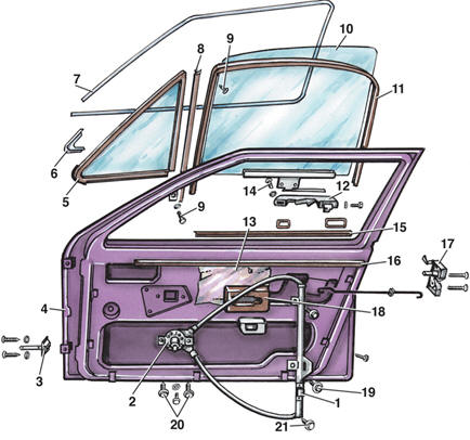 Стекло двери
